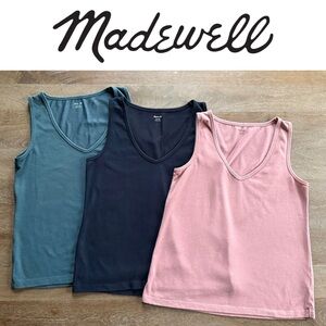 ❤️ Madewell | BUNDLE!! V-Neck Tank Tops • Bundle of 3